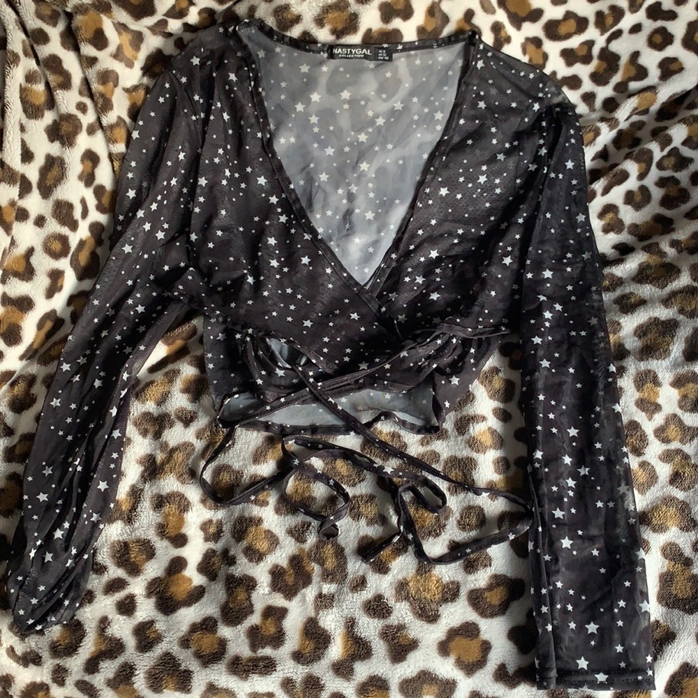Nasty Gal Sheer tie top